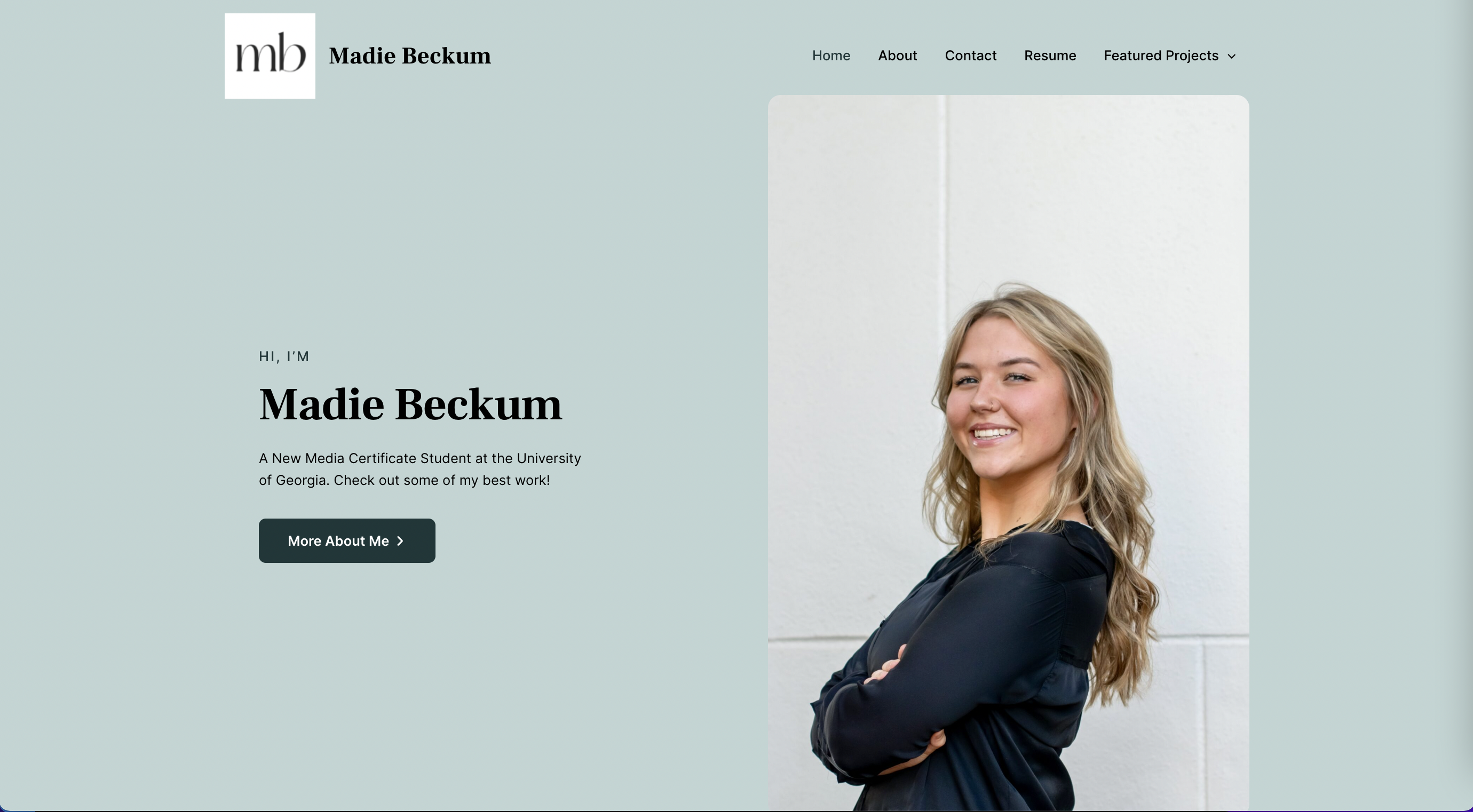 Screenshot of the Homepage of my NMI Dossier